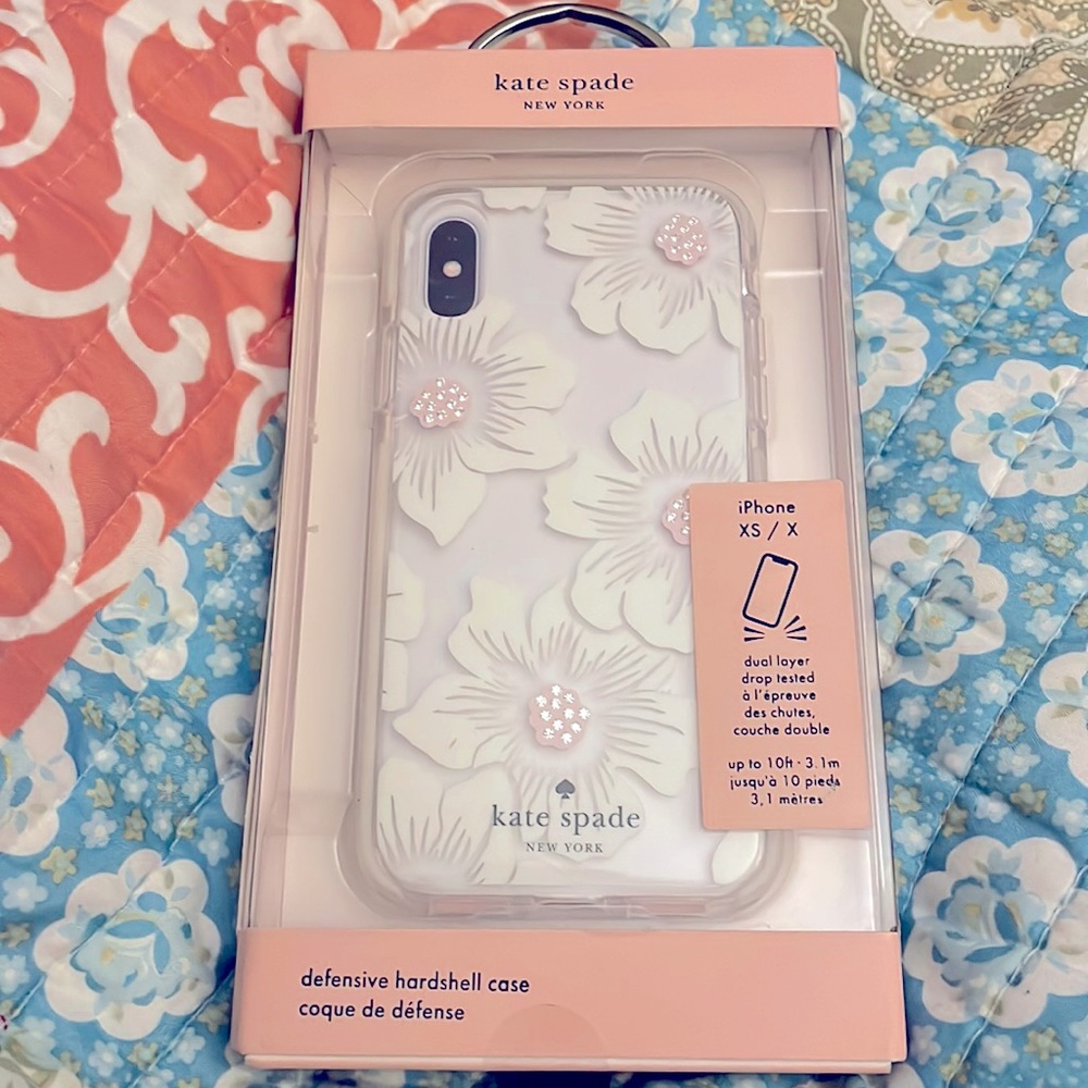 Unopened/New kate spade iPhone XS/X defensive hardshell case.